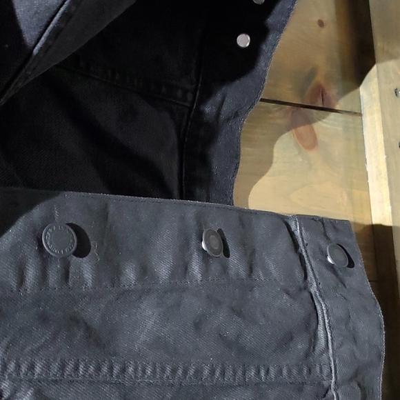 ZARA BLACK DENIM JEAN JACKET SIZE SMALL - Picture 5 of 6